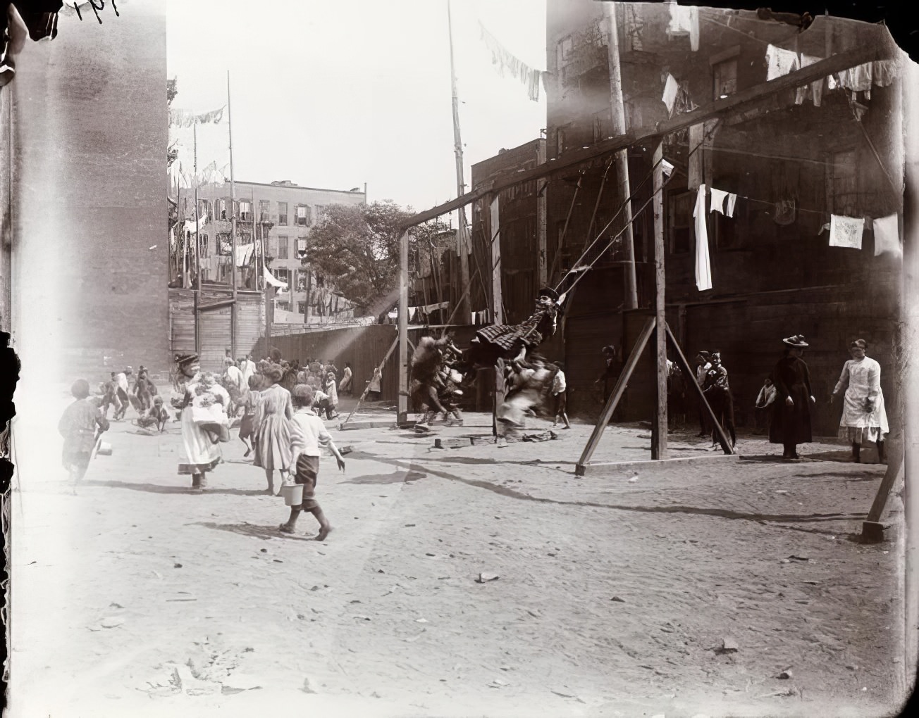Playground in Poverty Gap (West 28th Street), 1890.
