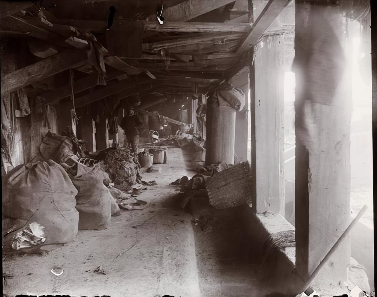 Under an ash dump, 1890.