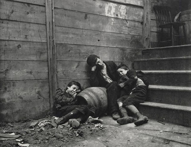 Street Arabs – tens of thousands of begging homeless kids, 1800s.