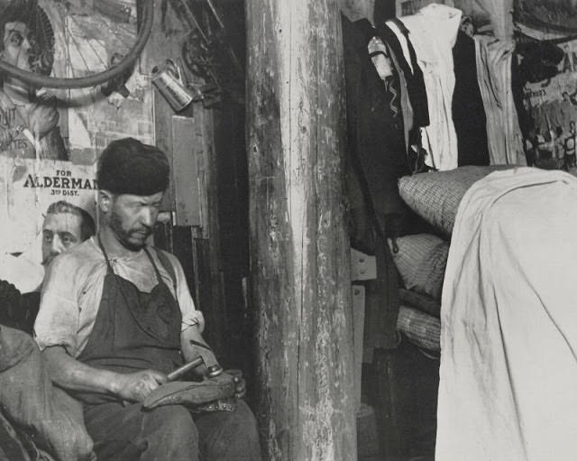A shoemaker in 219 Broome Street.