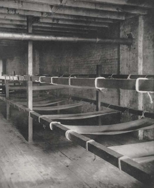 Bunks in a seven-cent lodging house named Happy Jack's Canvas Palace, Pell Street.
