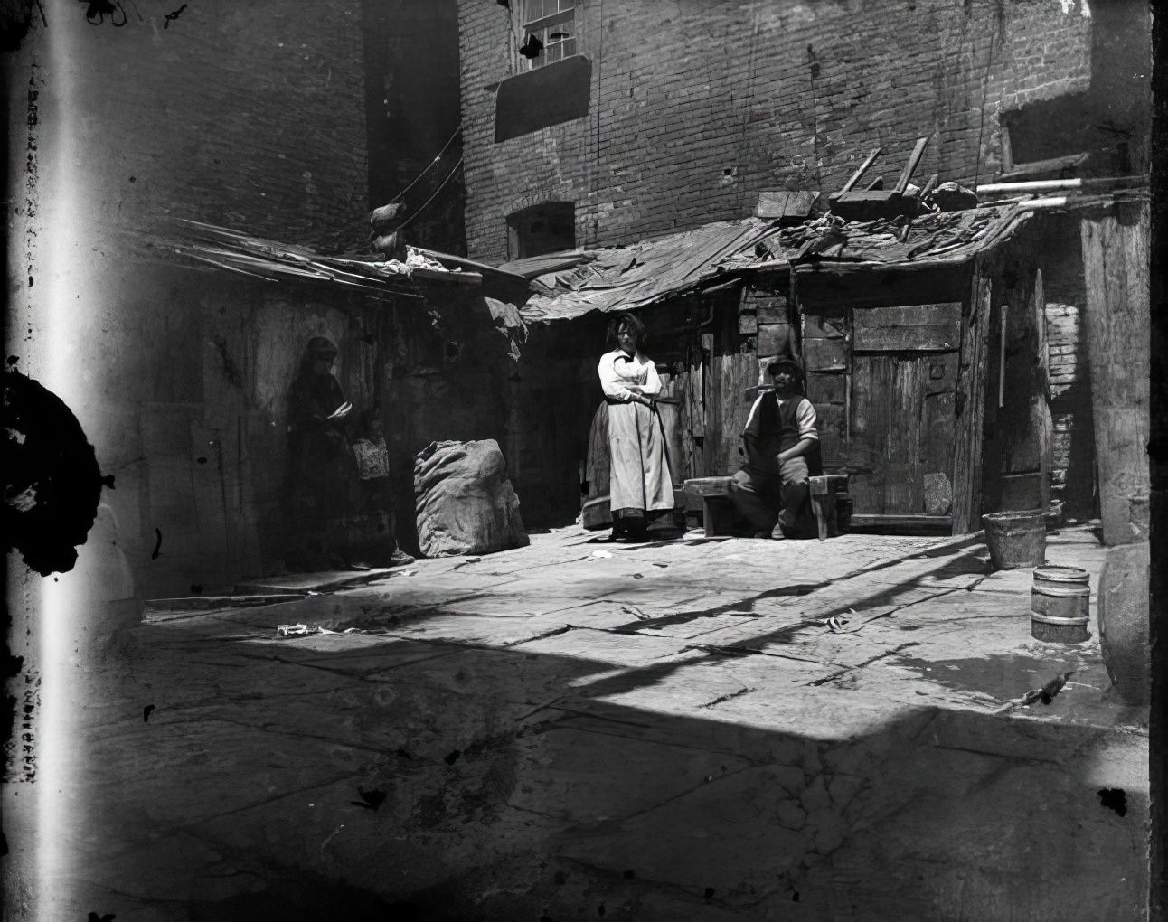 A Jersey Street tenement yard, 1897.
