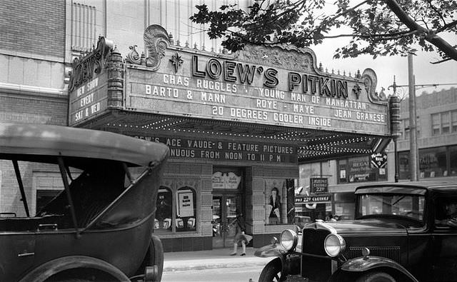 Side-street view of Loew's Pitkin Theatre, Brooklyn, 1930.