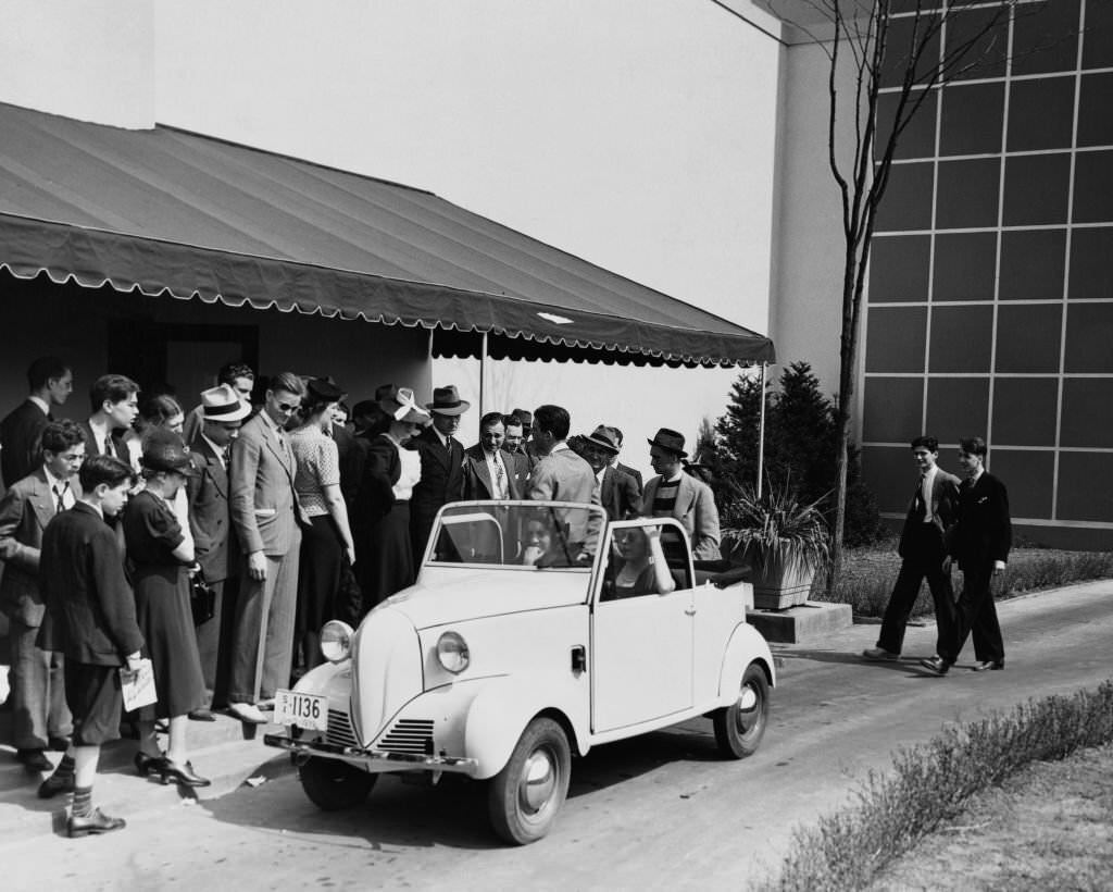 The four-person Crosley small car at the 1939 New York World's Fair, 1939.