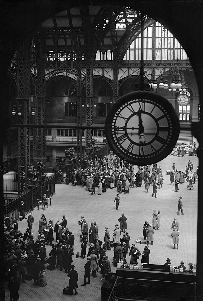Interior of Pennsylvania Station, 1924.