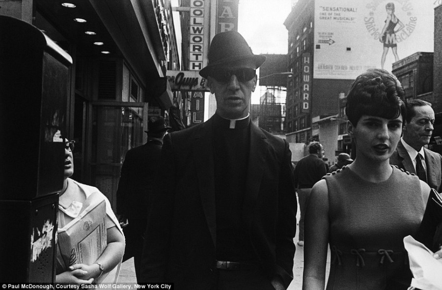 Priest with Dark Glasses, NYC, 1970