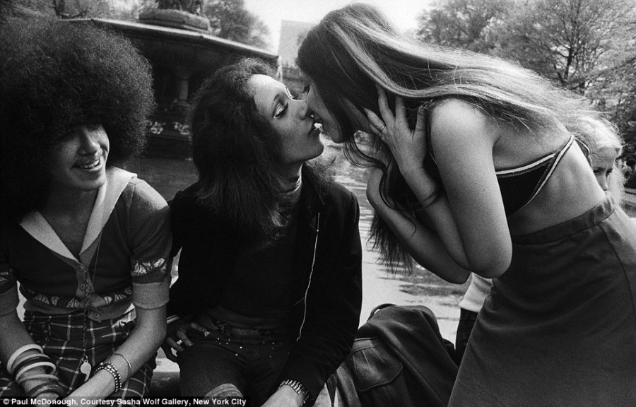 Central Park, Couple Kissing, NYC, 1972