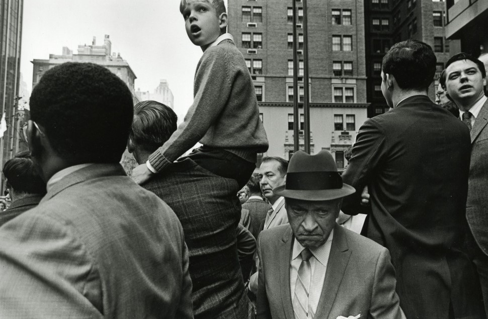 5th Avenue Parade, Group of Men and Boy, NYC, 1969