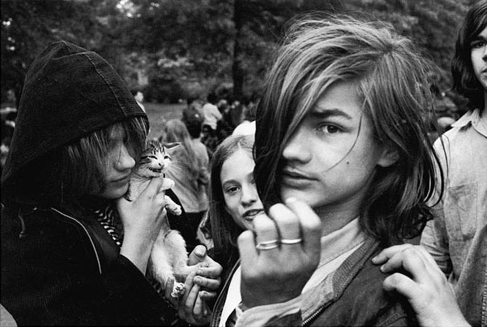 Kids with Cat, NYC, 1969