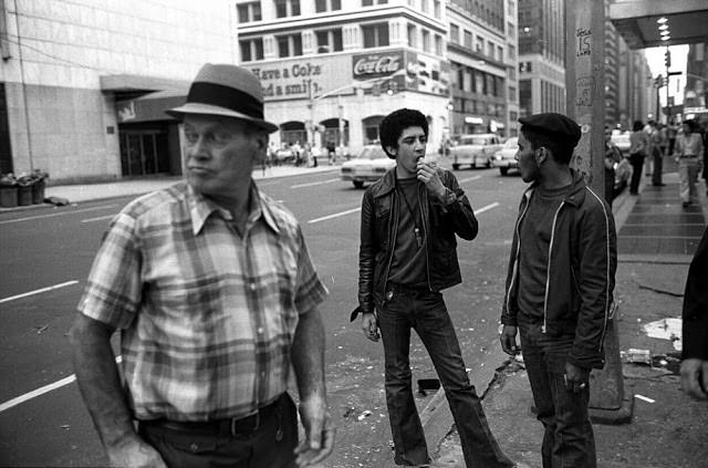 Young hustlers mingle with older male clients, known as chicken hawks, in Times Square.