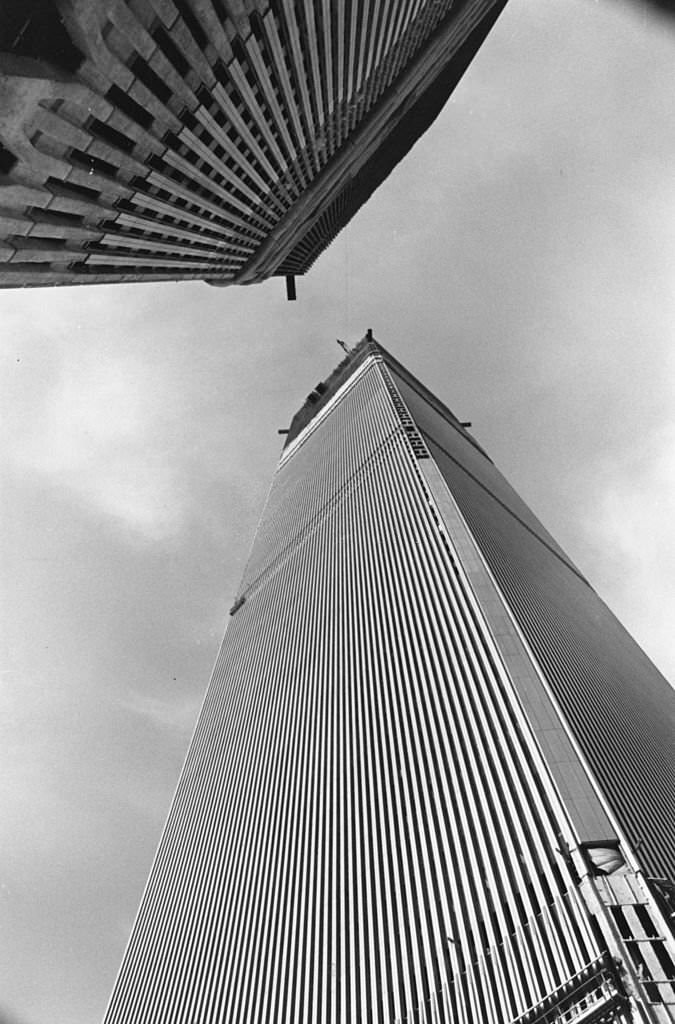 World Trade Center, New York under construction, 1971.