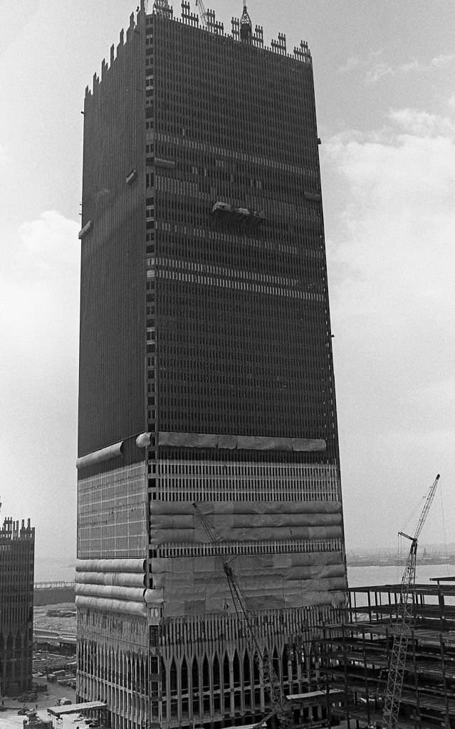 Construction of Tower Two (South Tower), 1970.
