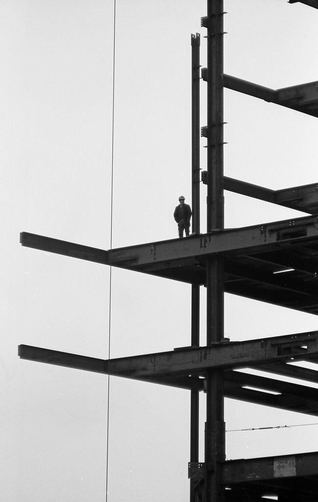 South Tower, World Trade Center Construction, 1970.