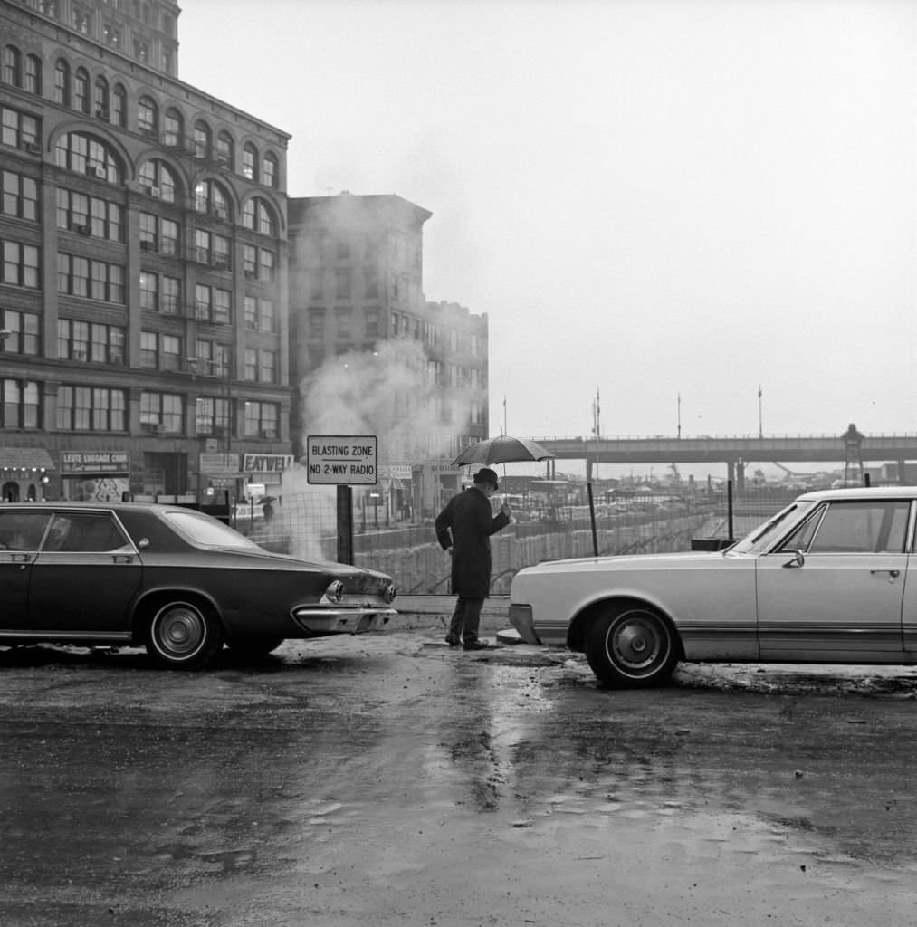 Construction Begins on Towers One and Two, World Trade Center, 1968.