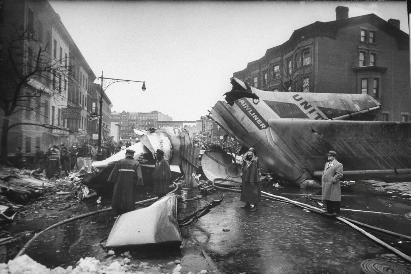 Streets Of Brooklyn After A Two-Plane Crash.