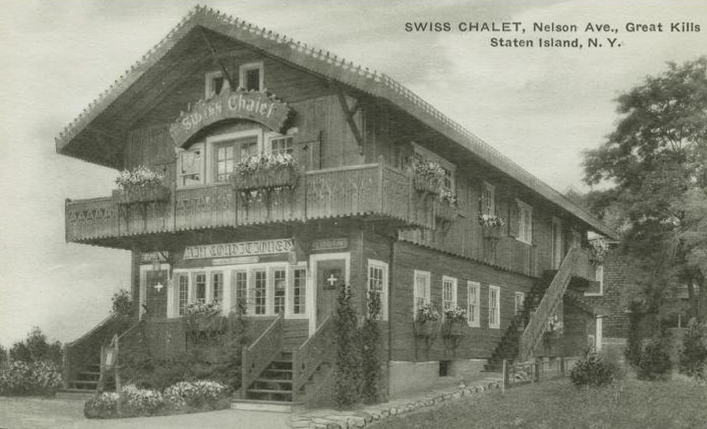Swiss Chalet on Nelson Avenue, Great Kills, Staten Island.