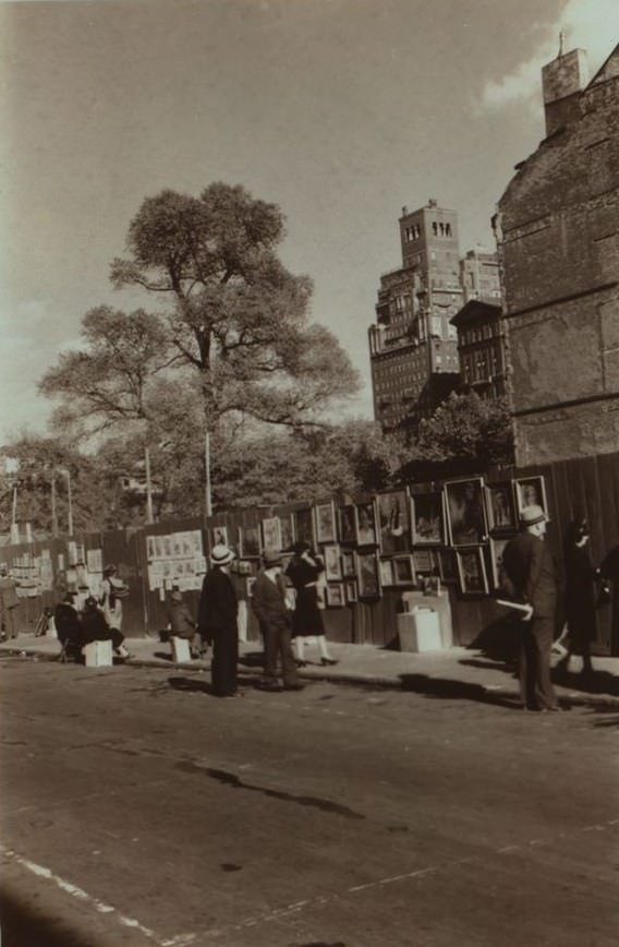 Artists And Poets In Greenwich Village, 1939.