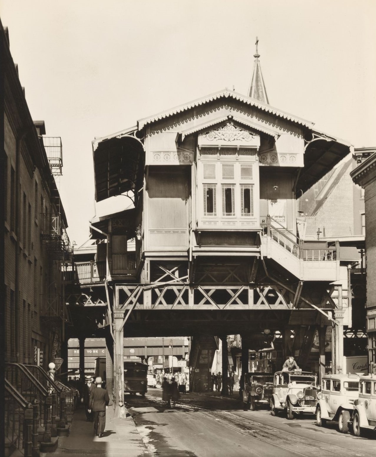 El Station, Ninth Avenue Line, Christopher And Greenwich Streets, 1936.