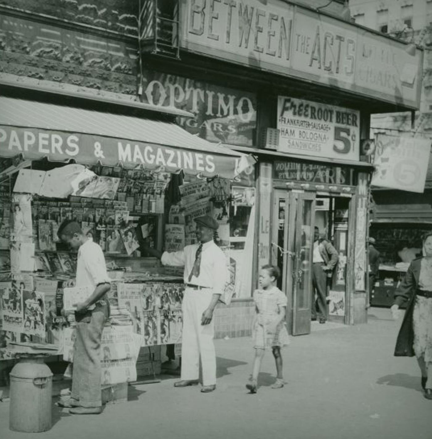 Harlem Newspaper Stand, 1939.
