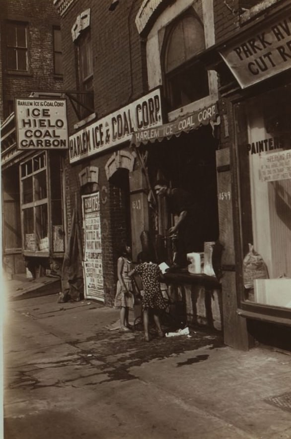 Occupations: Peddlers Selling Ice And Coal, 1934.