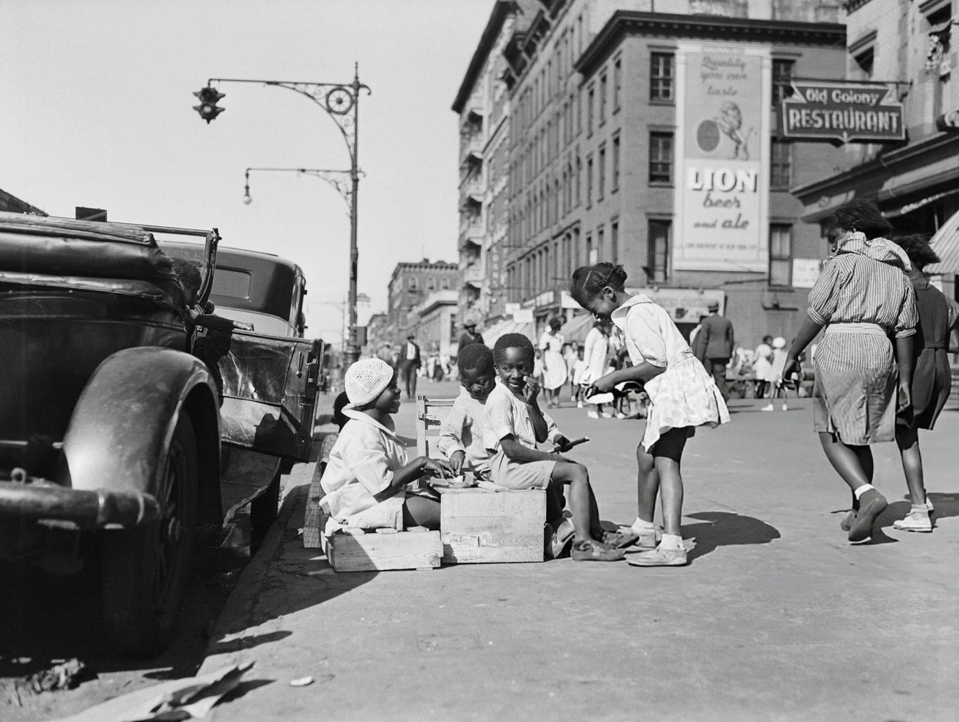 Harlem Children Playing On The Street, 1935.
