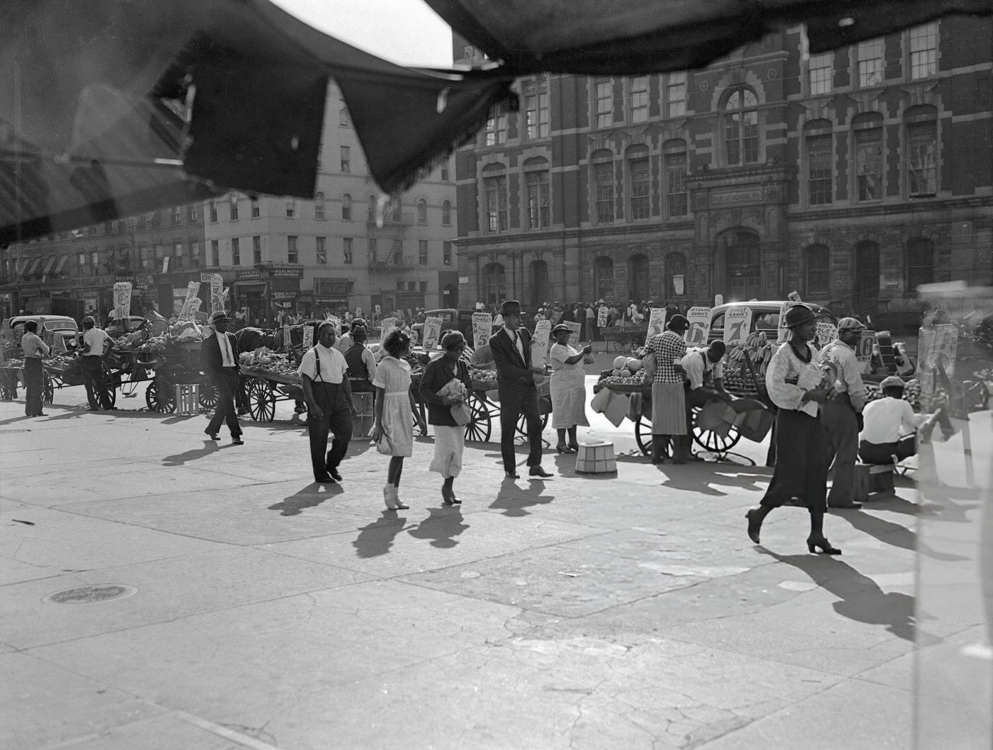 A Street Scene In Harlem, The Largest &Amp;Quot;Negro City In The World.&Amp;Quot;