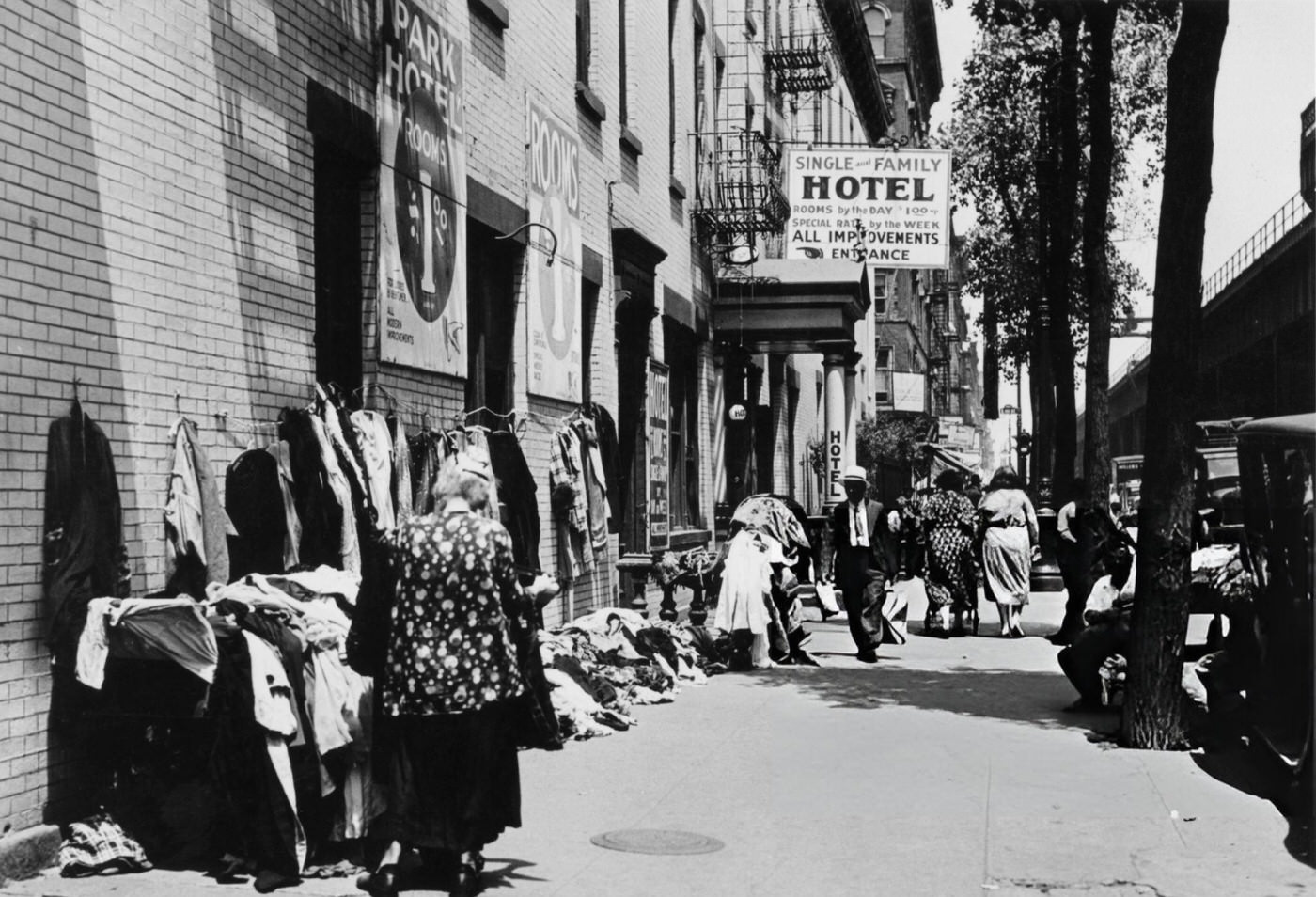 Used Clothing On Sale On Park Avenue Near 110Th Street, Harlem, 1935.