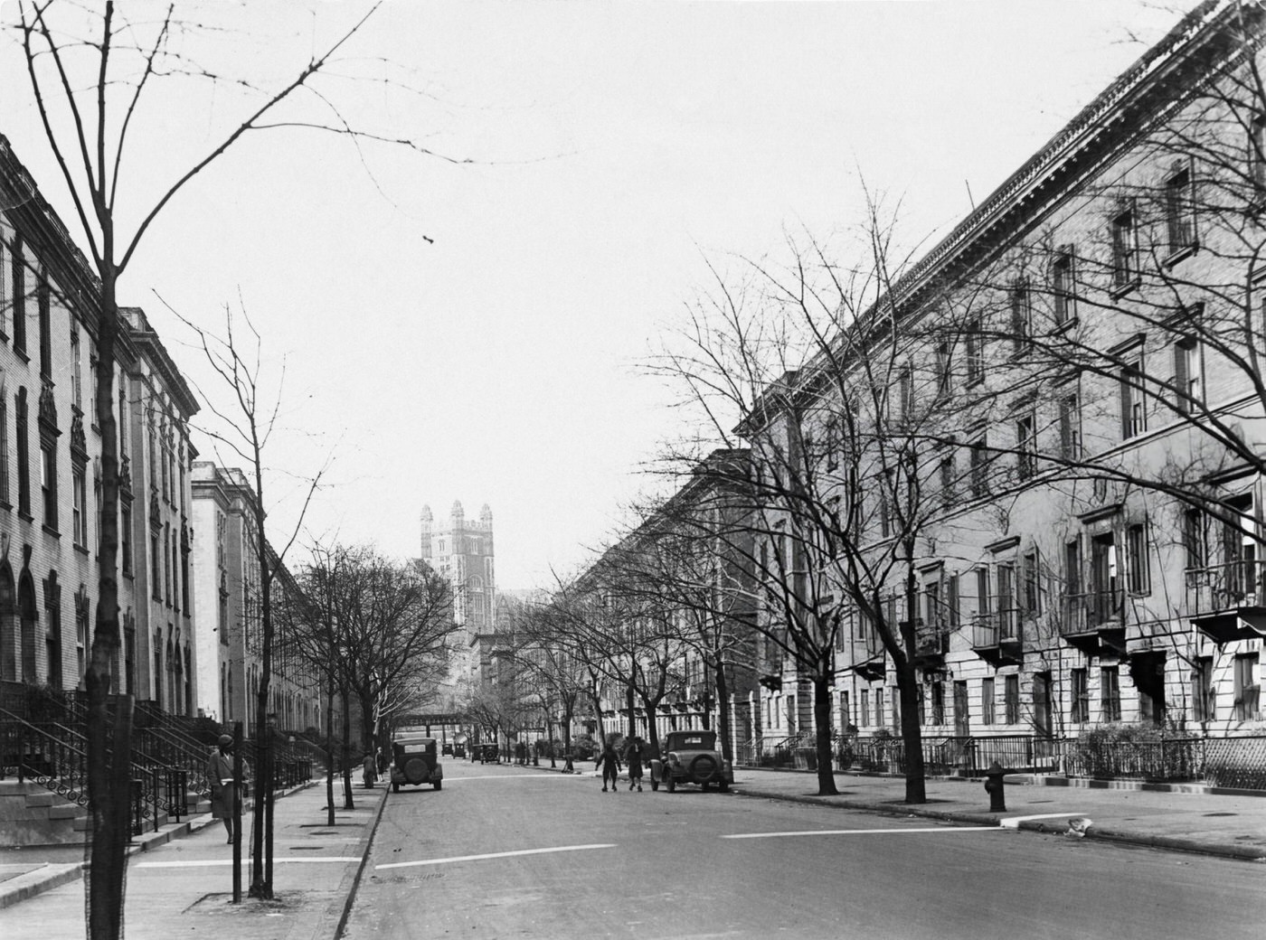 A View Down West 139Th Street In The Striver’s Row Area Of Harlem, 1930S.