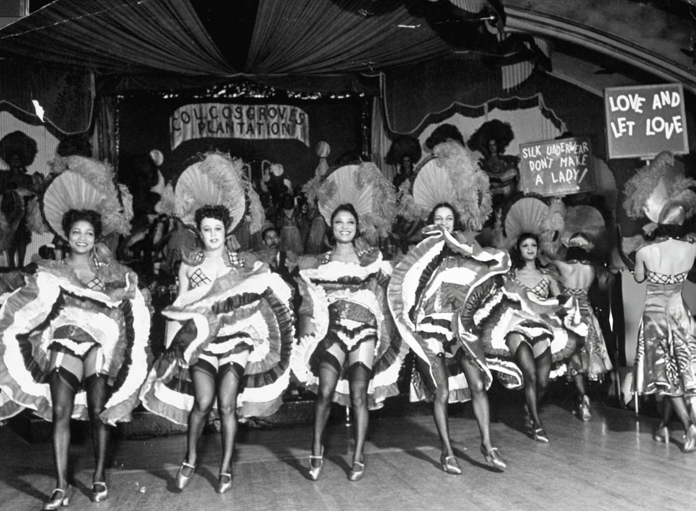 A Chorus Line Dancing The Cancan At The Cotton Club.
