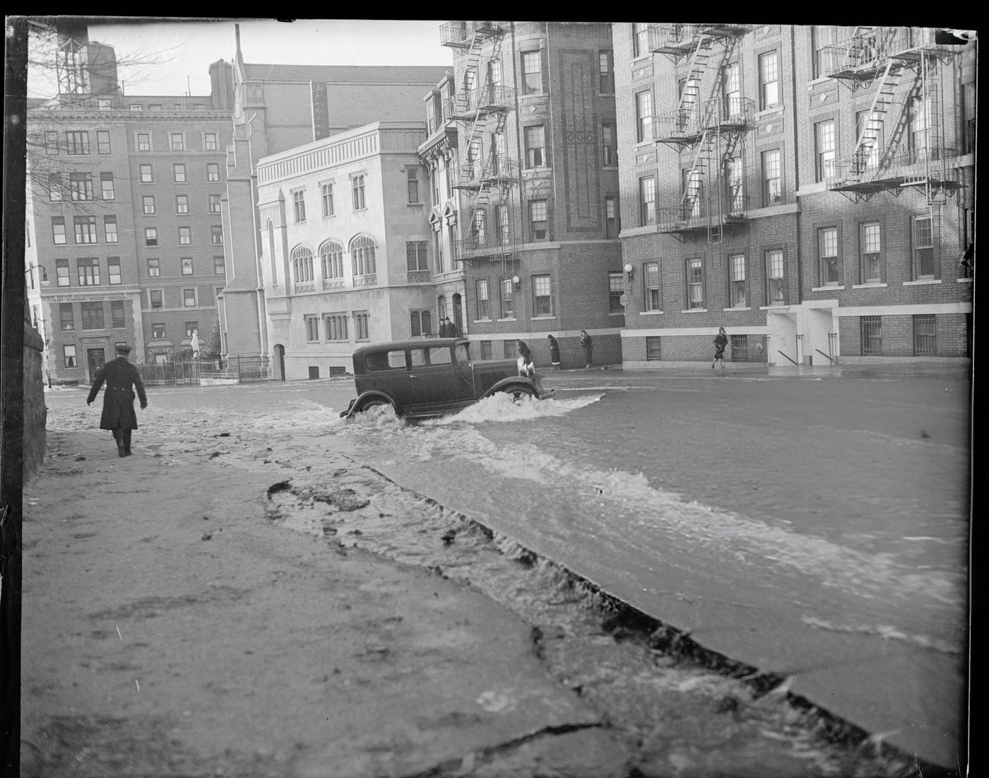 A Car Abandoned After A Flood In Harlem.