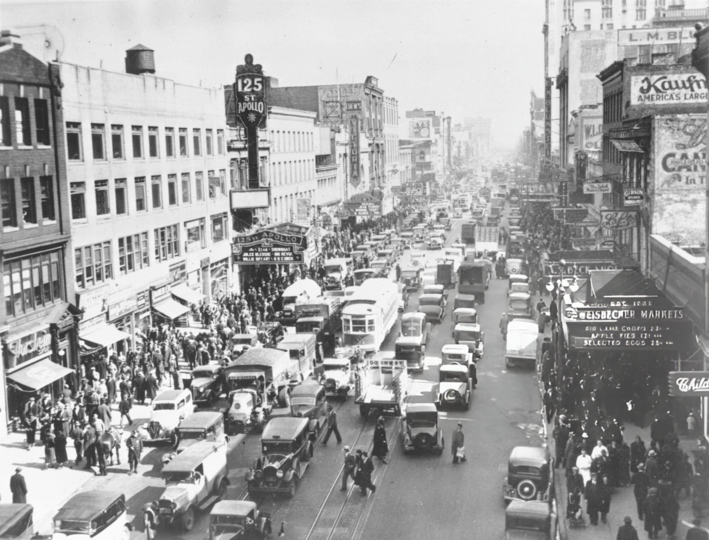 125Th Street With The Apollo Theater In Harlem, 1938.