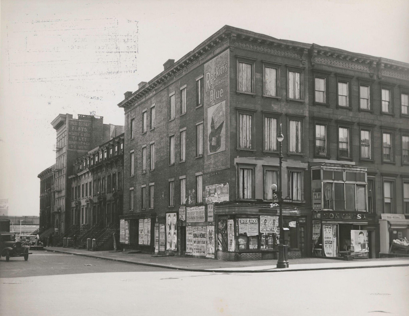 Boarded Residential Building On The Corner Of Madison Avenue And East 133Rd Street, Harlem, 1938.