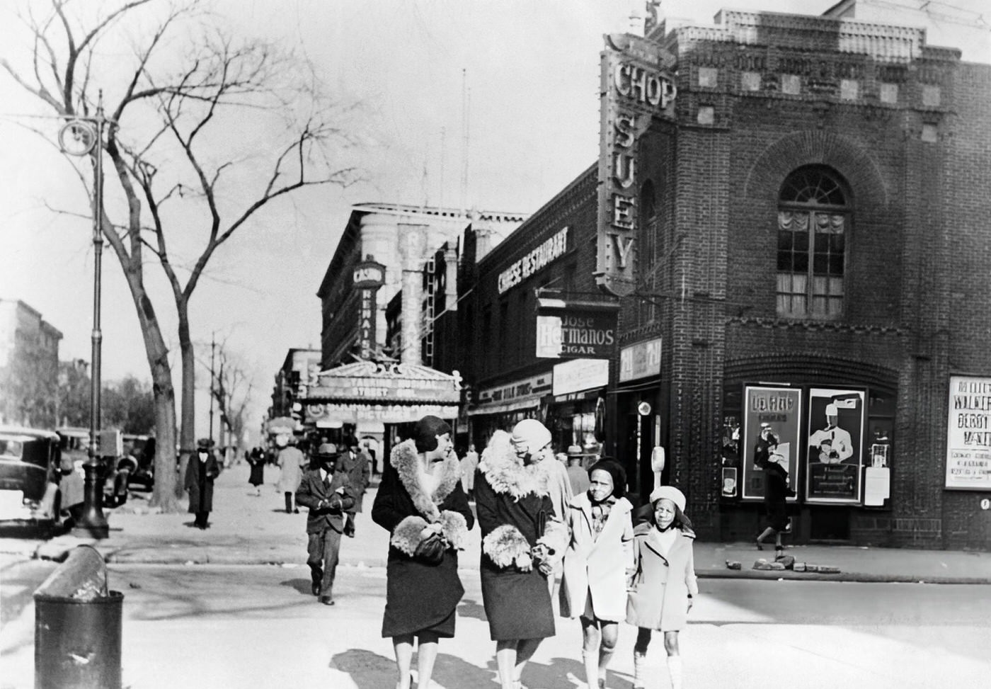 African-American Women Walking In Harlem, 1933.