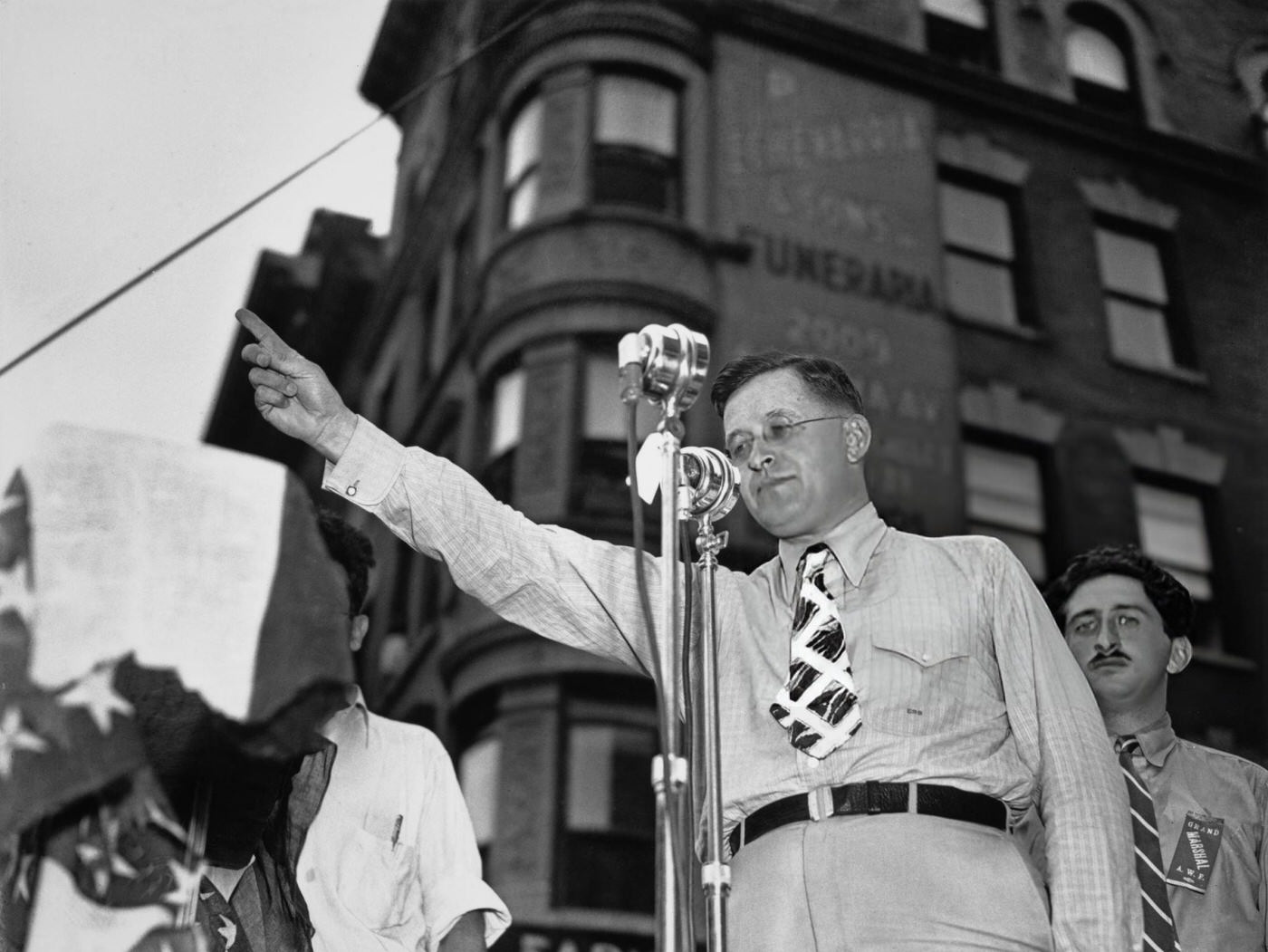 Gov. Elmer Benson Addresses A Rally In Harlem, 1932.