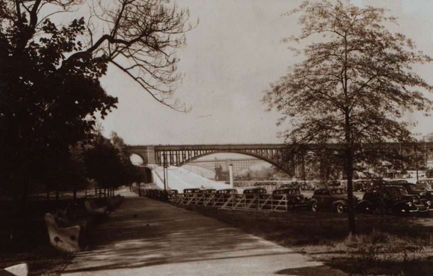 Manhattan: High Bridge Park And 181St Street Bridge, 1939.