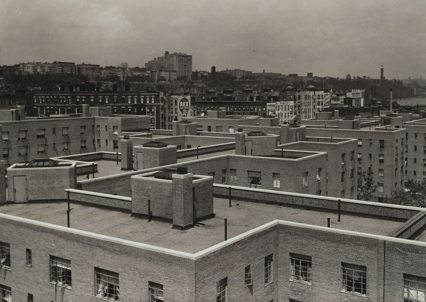 Sugar Hill Looking North From Harlem River Houses, 1938.