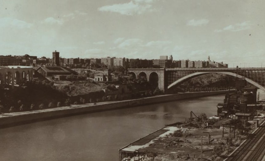Bridges: Washington Bridge Over The Harlem River And High Bridge, 1939.