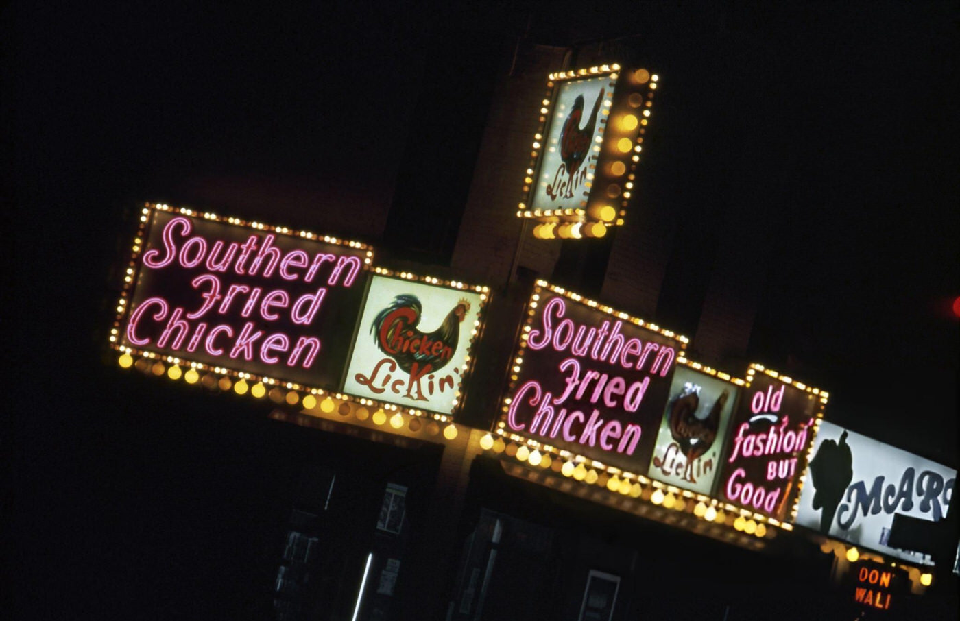 Chicken Lickin' Southern Fried Chicken Restaurant In Harlem, 1976.