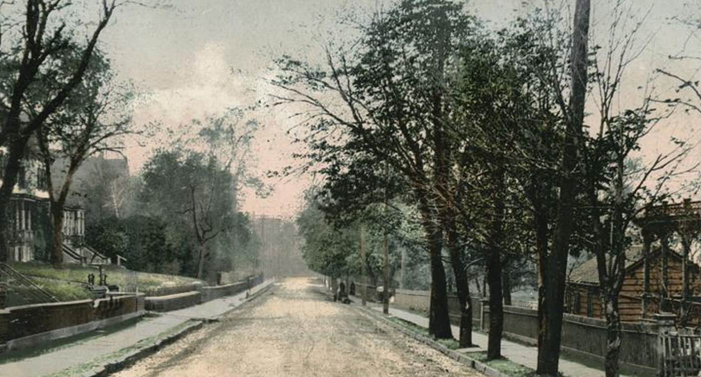 Stuyvesant Place looking north from High Street, St. George, Staten Island.