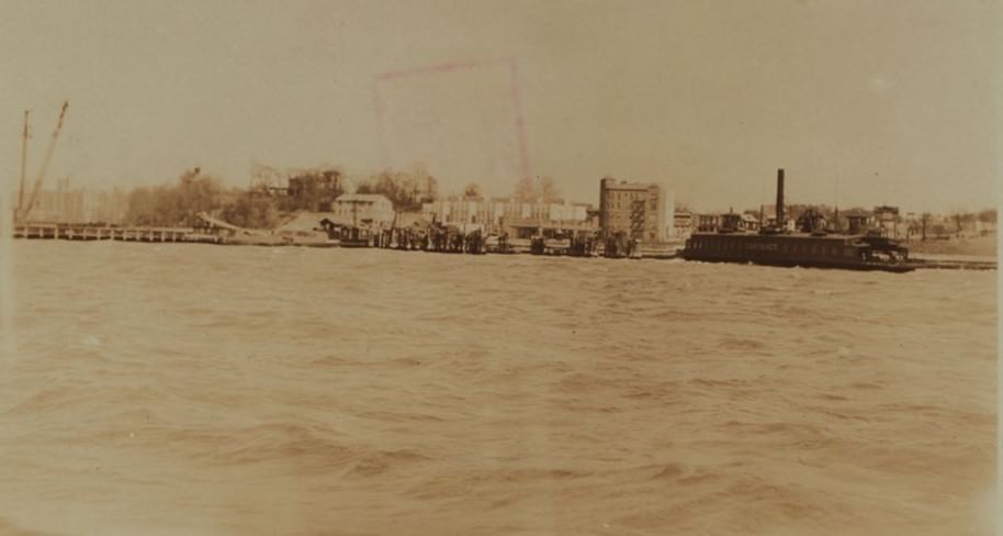 Upper New York Bay, Brooklyn, Bay Ridge, and St. George (Staten Island) ferry, 1939.