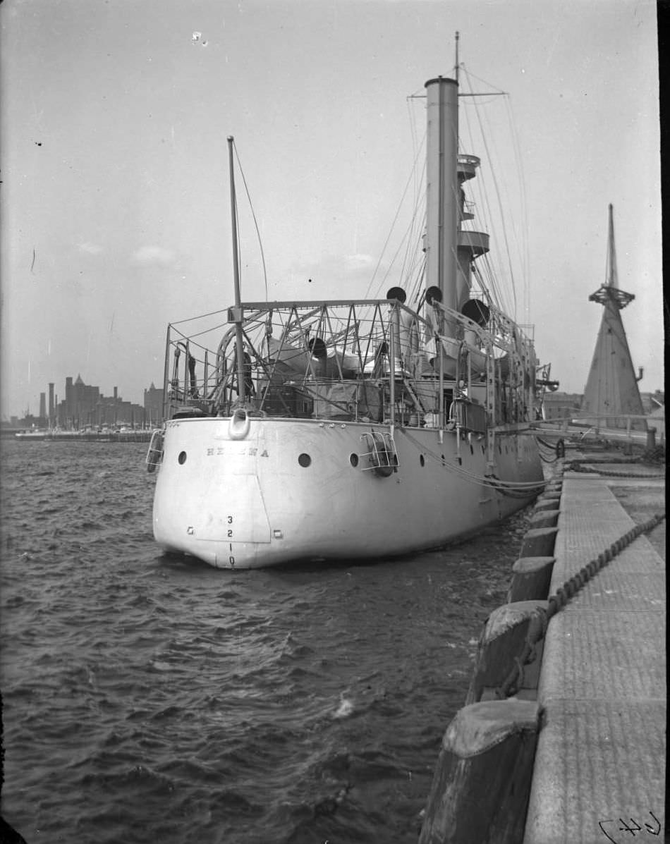The Uss Helena, Brooklyn Navy Yard, New York City, 1900S.