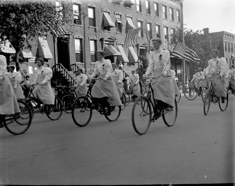 Bicycle Parade, Bronx, 1898.