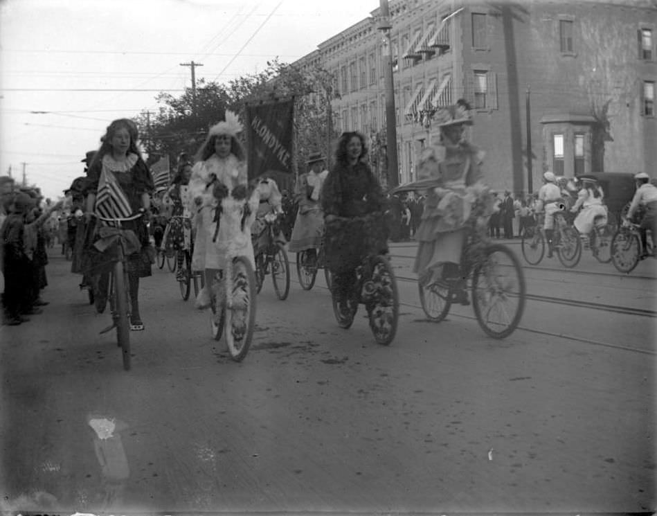 Bicycle Parade, Bronx, 1898.