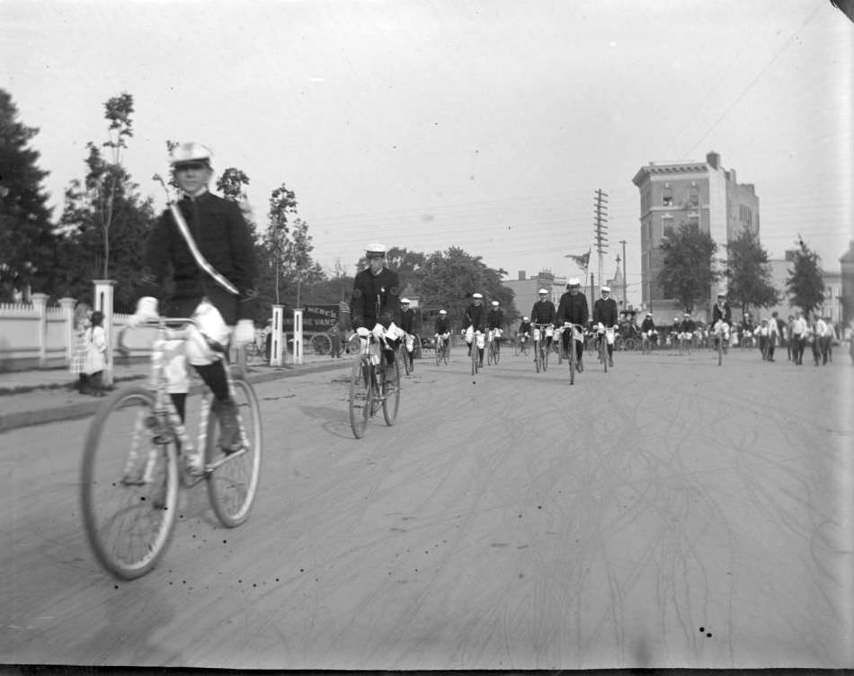 Bicycle Parade, Bronx, 1898.