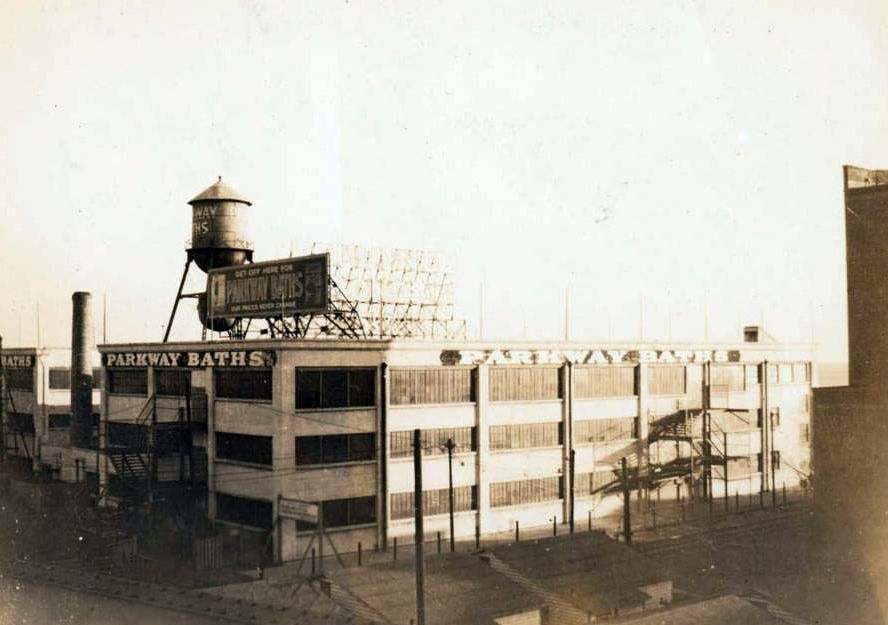 Parkway Baths, Viewed From The Brighton Beach Rail Road Station At Ocean Parkway, Brighton Beach, 1923.
