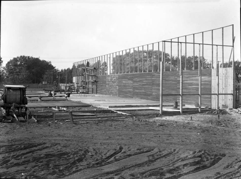 Construction Site, Brighton Beach, 1920.