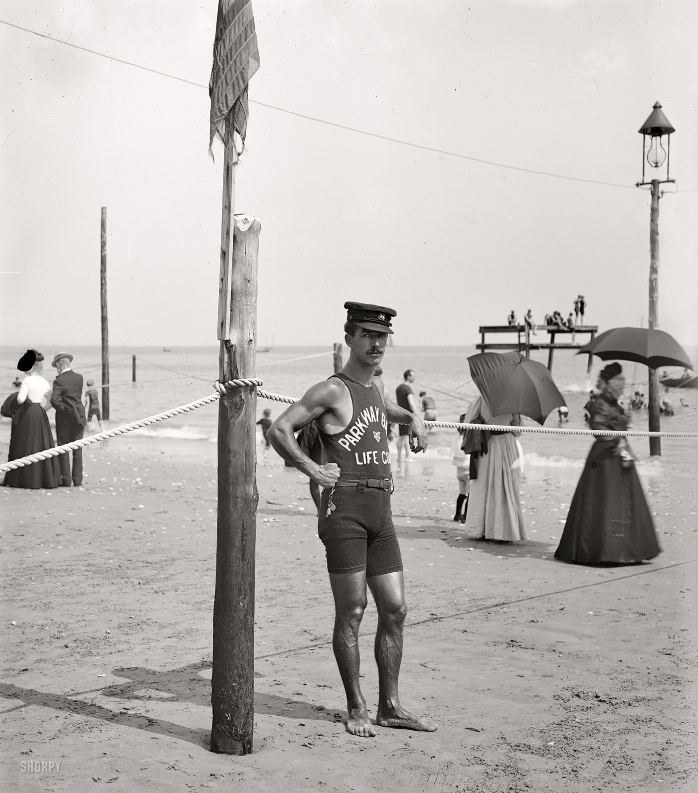 A Life Guard, Brighton Beach, Circa 1905.