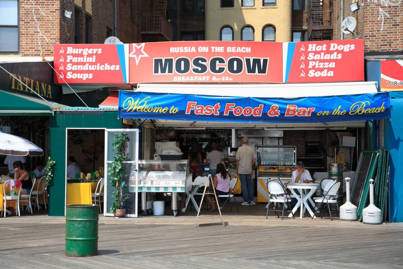 Cafe, Brighton Beach Boardwalk, Brooklyn, 2009.