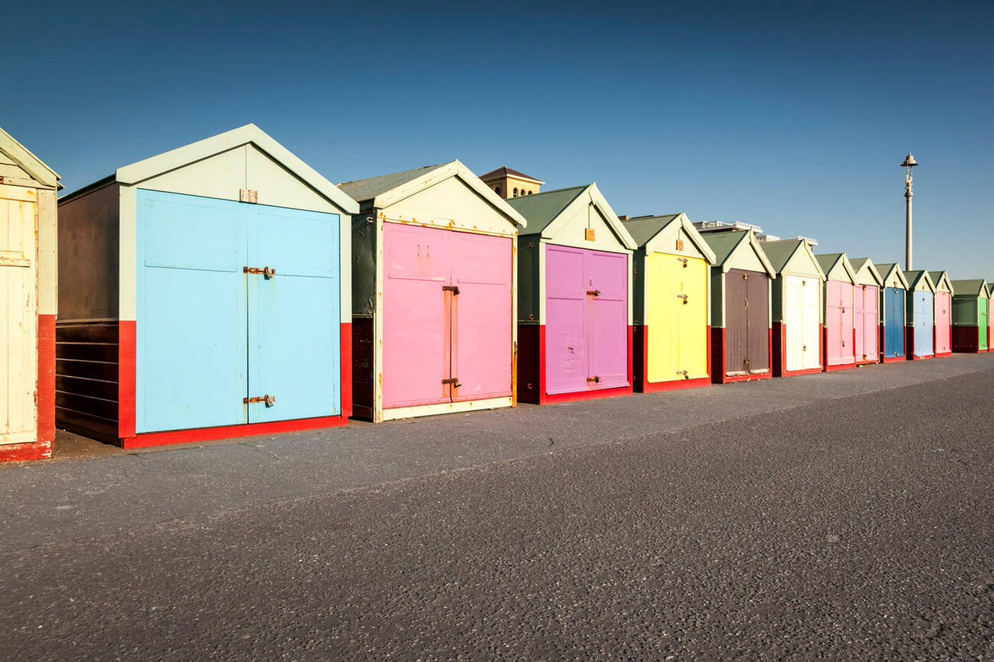 Brightly Colored Huts At Brighton Beach, 2008.