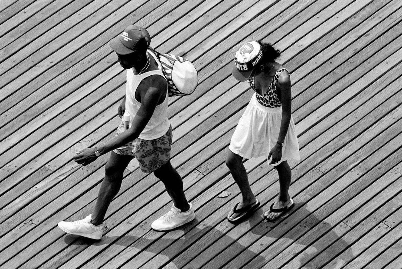 Young Couple On Boardwalk, Brighton Beach, 1987.